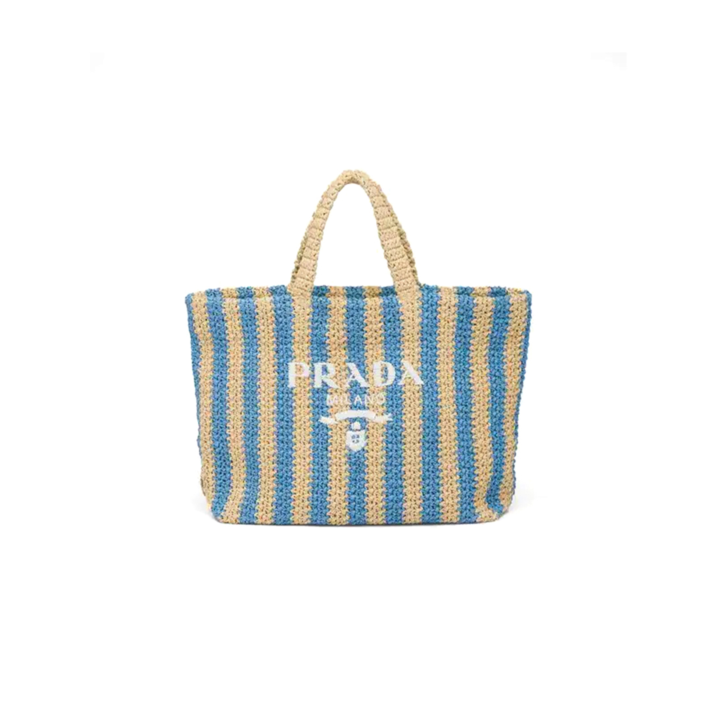 PRADA LOGO RAFFIA LARGE TOTE BAG 1BG392 (40*34*15cm)